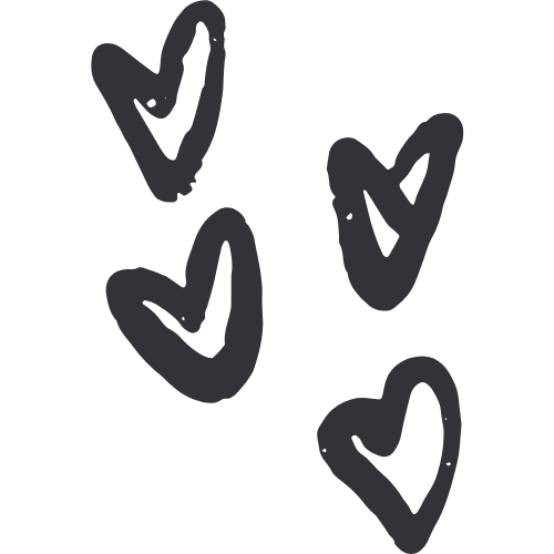 drawing of hearts