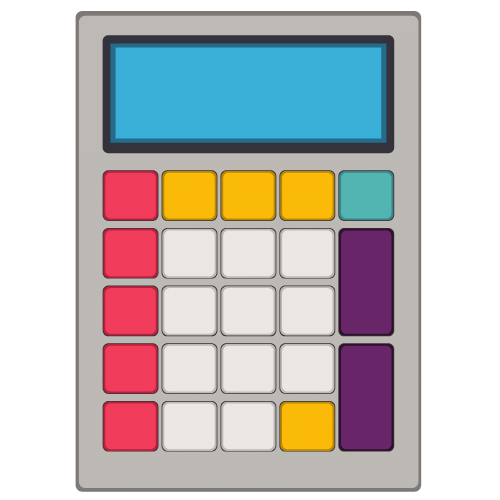 colorful calculator graphic