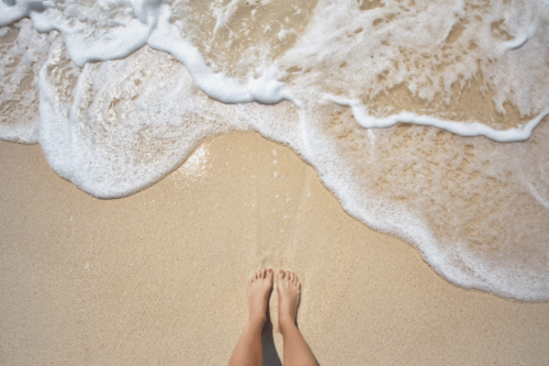 feet on beach